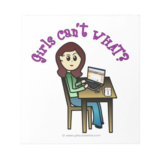 ライトコンピュータガール ノートパッド (正面)