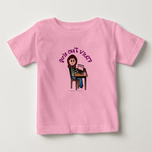 ライトコンピュータガール ベビーTシャツ (正面)