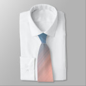 ライトコーラルとグレーブルーのストライプ ネクタイ (タイ)