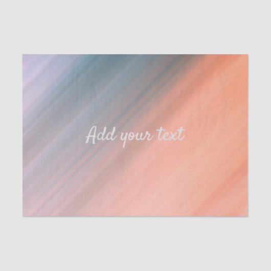 ライトコーラルとグレーブルーのパーソナライズ可能 薄葉紙 (正面)