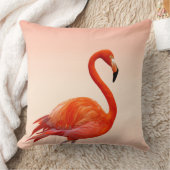 ライトコーラルの美しいピンクのフラミンゴ クッション (ブランケット)