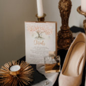 ライトコーラルハートリーフの木の結婚式の招待 招待状