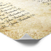 ライトコーラルハートリーフ結婚ツリーのシーティングチャート ポスター (角)