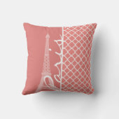 ライトコーラルピンクモロッコクローバーパリ クッション (裏面)