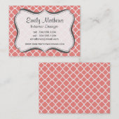 ライトコーラルピンクモロッコクローバー 名刺 (正面/裏面)