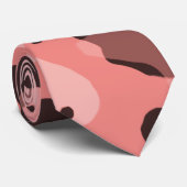 ライトコーラル迷彩柄;カモフラージュ ネクタイ (ロール)