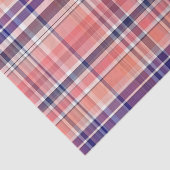 ライトコーラル、ネイビーブルー、ホワイトマドラス名門私立校風のプレイド 薄葉紙 (詳細)