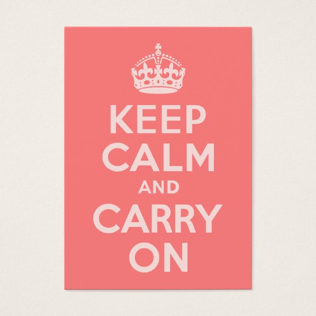 ライトコーラルKeep Calm and Carry On (正面)