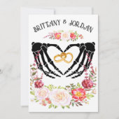 ライトゴシック スケルトンハンド ウェディング招待状 招待状 (正面)