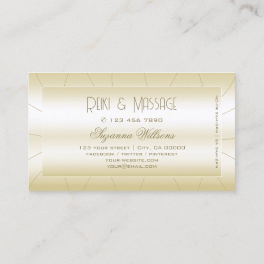 ライトゴールデンウィズダイアモンズラグジュアリー&プロフェッショナル 名刺 (裏面)