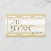 ライトゴールデンウィズダイアモンズラグジュアリー&プロフェッショナル 名刺 (正面)