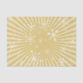 ライトゴールド モダン スノーフレーク ティッシュペーパー 薄葉紙 (正面)