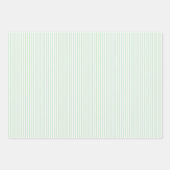 ライトサググリーン & ホワイト ストライプ ラッピングペーパーシート (正面3)
