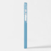 ライトサマースカイブルーグリッターアートパターン iPhoneケース (左側面)