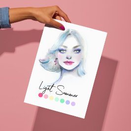 ライトサマータイプ季節色解析アート ポスター