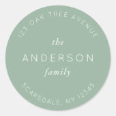 ライトサージ ファミリー ネーム 返送先住所 モダン ラウンドシール (正面)