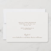 ライトサージ ベビーシャワー バシネット ボホ  招待状 (裏面)