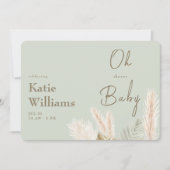 ライトサージ ボーホー オー ベイビー シャワー 招待状 (正面)