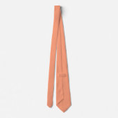 ライトサーモンピンク色 無地 ネクタイ (裏面)