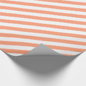 ライトサーモン対角ストライプ ラッピングペーパー (角)