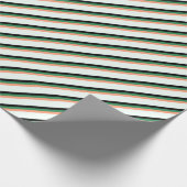 ライトサーモン、シーグリーン、ブラック&ミントクリームライン ラッピングペーパー (角)