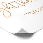 ライトザナイトスパークル8x10バラ金ゴールド標識 ポスター (角)