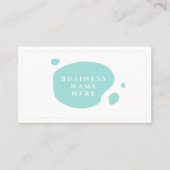 ライトシアンかわいいミニマルサロンコーヒーショップ ロイヤリティカード (正面)