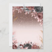 ライトシックフラワーズグリッター75誕生日 招待状 (裏面)