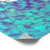 ライトシャイン引用文 – アクアパープルスパークル ポスター (角)