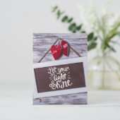 ライトシャイン引用文 – チャルクボ素朴ード ポストカード (スタンド正面)