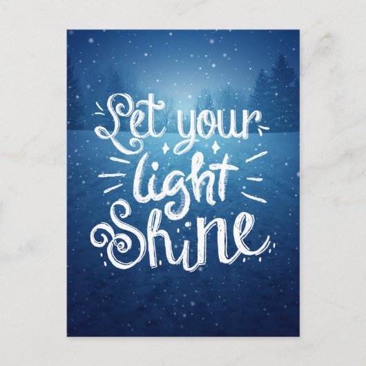 ライトシャイン引用文- Snowstorm ポストカード (正面)