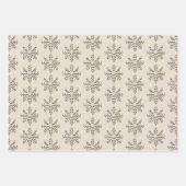 ライトシャンパンスノーフレークラップ紙 ラッピングペーパーシート (正面)