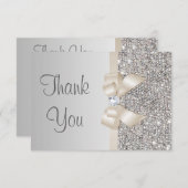 ライトシャンパンボウシルバーシークインズサンキュー サンキューカード (正面/裏面)