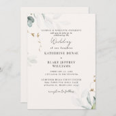 ライトシャンパンボタニッ結婚クス 招待状 (正面/裏面)