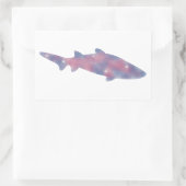 ライトシャーク星景ステッカー 長方形シール (バッグ)