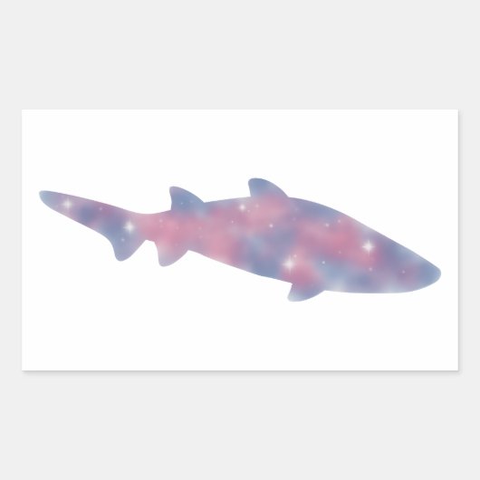 ライトシャーク星景ステッカー 長方形シール (正面)