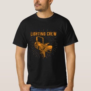 ライトショークルー照明クルーステージ照明 Tシャツ