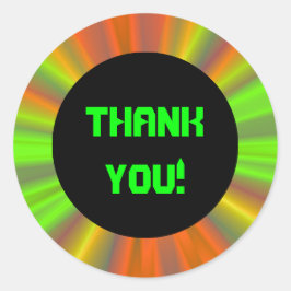 ライトショー フラクタルアート ありがとうございます ラウンドシール