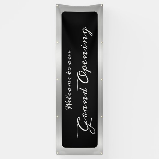 ライトシルバーグレーグラデーション大開口部 横断幕 (縦)