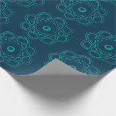 ライトシーグリーンオンプロシアンブルー ラッピングペーパー (角)