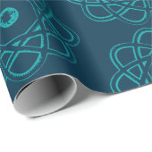 ライトシーグリーンオンプロシアンブルー ラッピングペーパー (ロールコーナー)