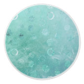 ライトシーグリーングリッタードット セラミックノブ (正面)