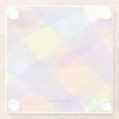 ライトジオメトリック – ガラスコースター (裏面)