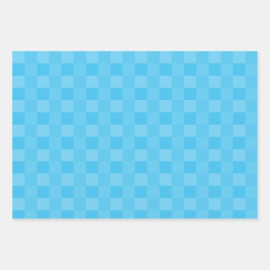 ライトスカイエレガントブルーピンクティール(緑がかった色)パステルミニマル ラッピングペーパーシート (正面)