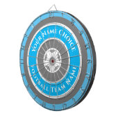 ライトスカイパーソナライズされたブルーのスポーツチーム ダーツボード (正面右)