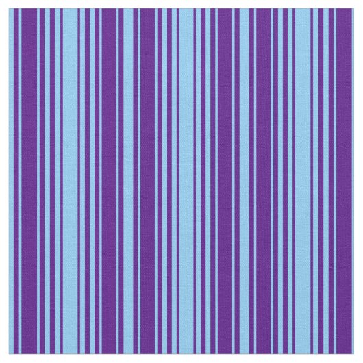ライトスカイブルーと藍色パターン ファブリック (クローズアップ)