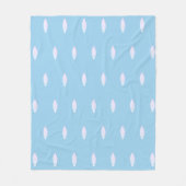 ライトスカイブルーの可愛いパステルクラウド フリースブランケット (正面)