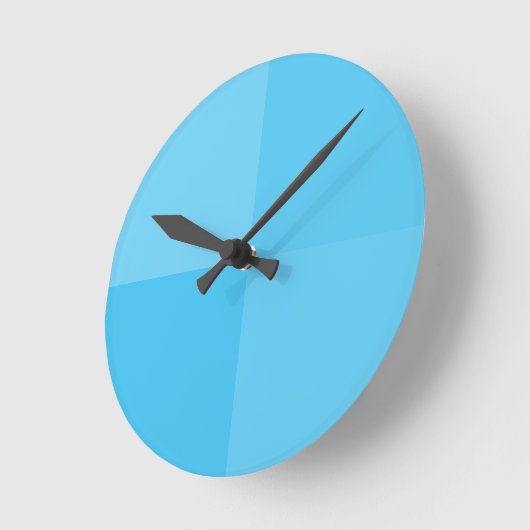 ライトスカイブルーエレガントパステルミニマリストスクウェア ラウンド壁時計 (傾斜)