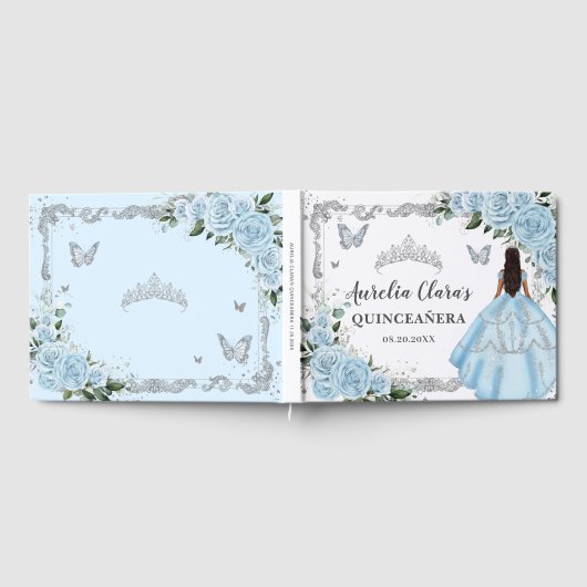 ライトスカイブルーフローラプリンセスガウン15キンセアニラ ゲストブック (全面)