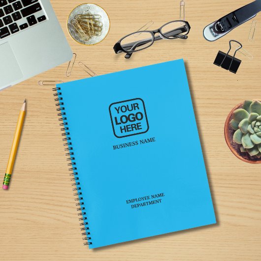 ライトスカイブルー モダン プロフェッショナル ビジネス ロゴ ノートブック